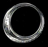 Ring - Silver Plated InspiRing - Double Mobius - 1 Cor 13 - size 10