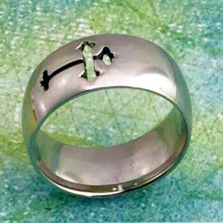 Men's Cross Ring - size 10