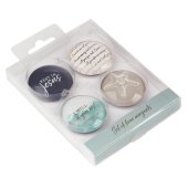 Give You Rest Glass Magnetic Set of 4 - Matthew 11:18