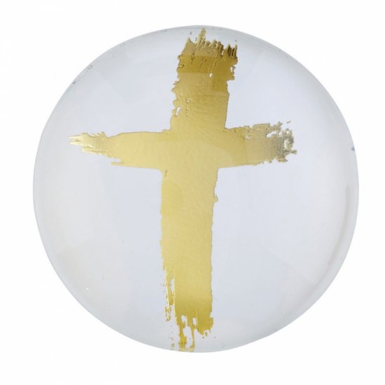 Magnanimous Round Magnet - Gold Cross