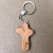 Olivewood - Holding Cross Keyring