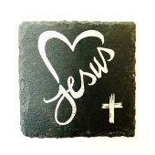 Slate Coaster – Jesus