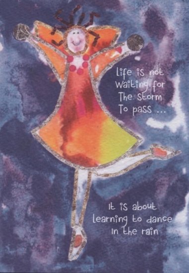 Greetings Card - Dance in the Rain