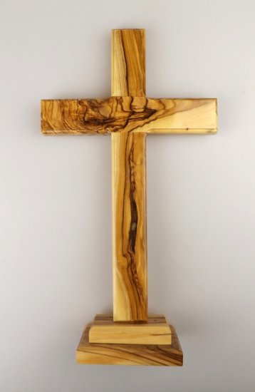 Olivewood Standing Cross - 30 cm