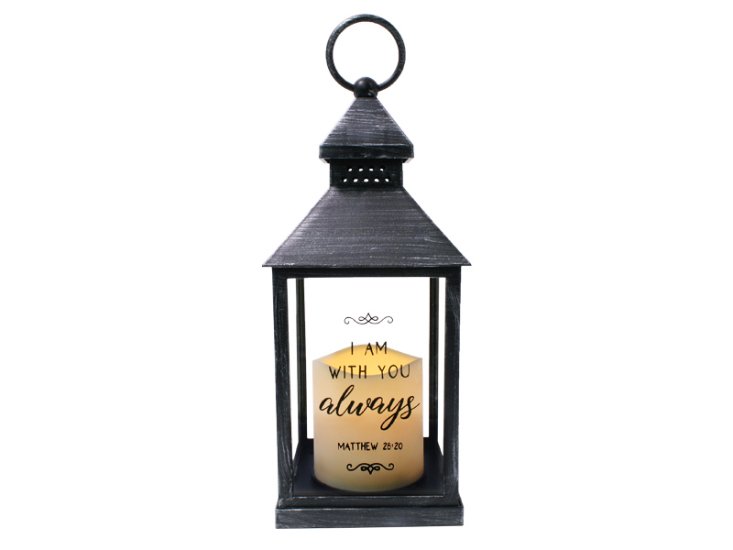 Lantern Led Candle - Black - I am With You Always