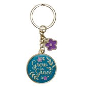 Grow in Grace - Metal Keyring with Link Chain