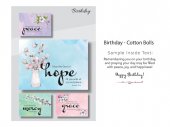 Birthday card - Cotton Bolls - For He is good...