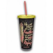 Acrylic Tumbler w/ Straw - Cherished Feather