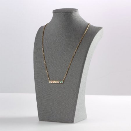 Salvation Cubic Zirconia Bar Chain Necklace