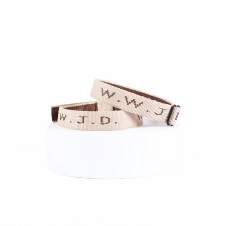 Woven bracelet WWJD - Tan