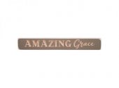 Engraved Wood Sign - Amazing Grace - latte