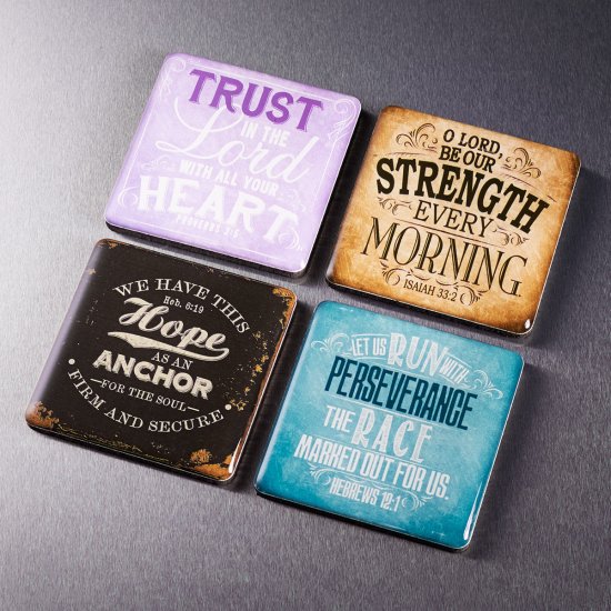 Finishing Strong Inspirational Fridge Magnet Set