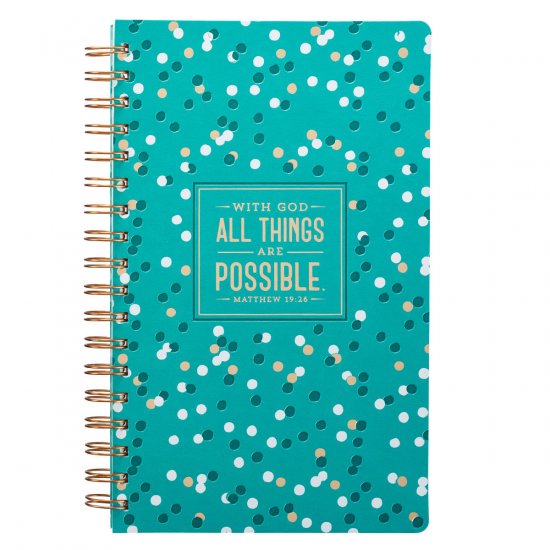 All Things are Possible - with Confetti Design - Wirebound Journal