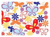 Laptop skin - faith, peace, joy, love