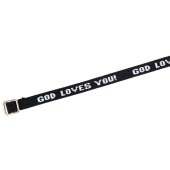 Armbånd - God loves you - sort