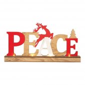 Christmas Peace LED Tabletop Wood Sign