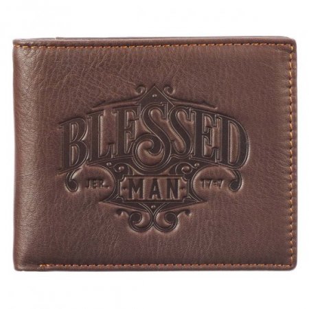 Blessed Man Genuine Leather Wallet - Jeremiah 17:7