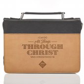 All Things Through Christ Philippians 4:13 Bible Cover - Medium