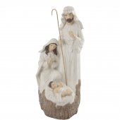 Holy Family - hvid/trælook - 35 cm