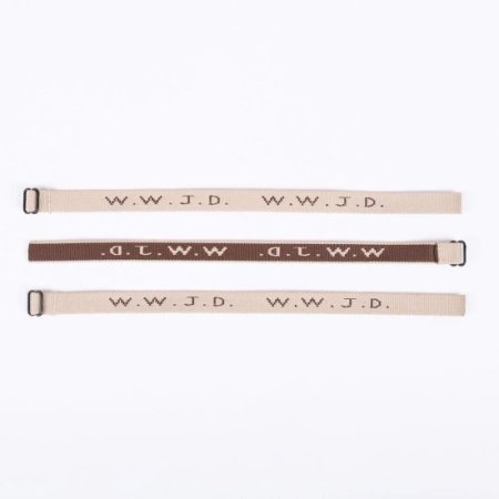 Woven bracelet WWJD - Tan