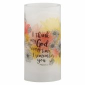 LED Candle - 3" X 6" I Thank My God