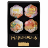 Magnanimous - God is Good - inspirational flower magnet gift sets