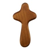 Hand Held Cross - Walnut stain