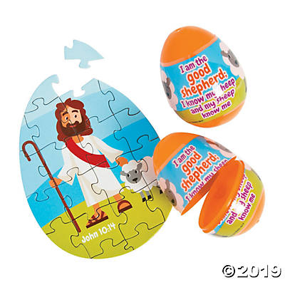 Easter eggs with puzzle - The Lord is my shepherd (6 pcs)