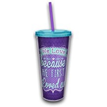 Acrylic Tumbler w/ Straw - We Love