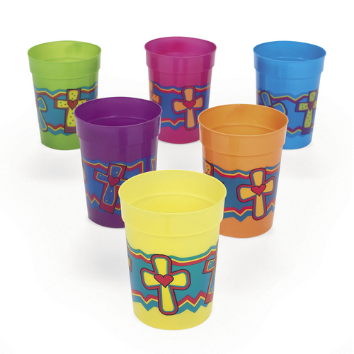 Plastic Cross Cups (6)