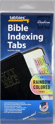 Bible Index Tabs - Rainbow colored