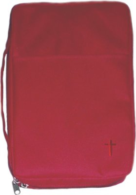 Red Bible Cover - Cross - Medium