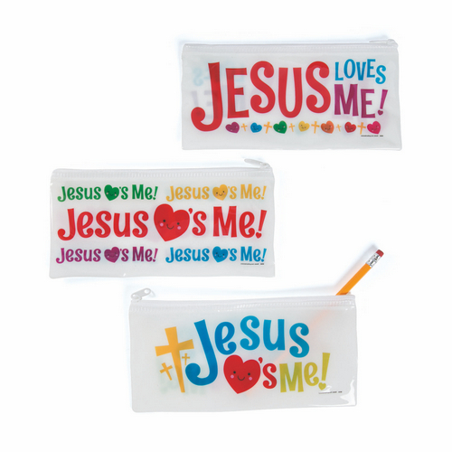 Pencil cases Jesus Loves me (3 pieces)