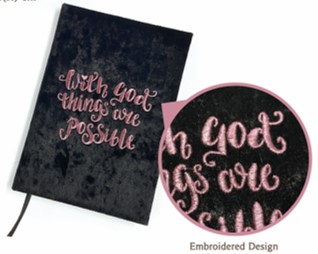 Velvet Cover Journal - With God things are