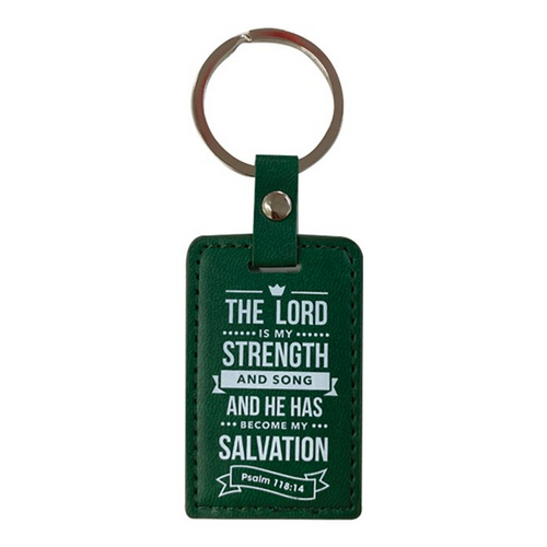 Lux Leather Keyring - Lord is my strength