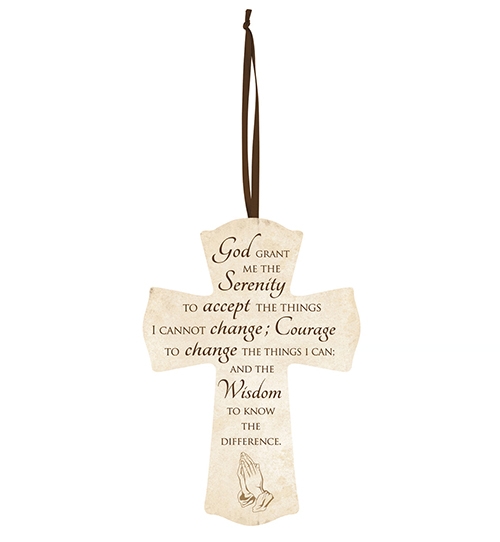 Wooden Cross - Serenity Prayer