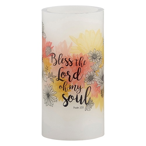 LED Candle - 3\" X 6\" Bless the Lord