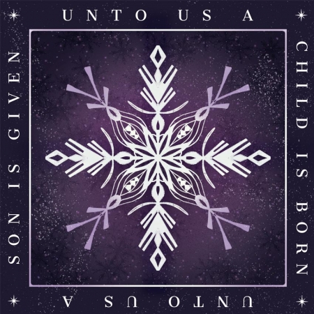 Purple snowflake - unto us - pack of 10