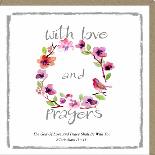 Greetings Card - With Love and Prayers