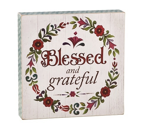 Blessed and Grateful Box Plaque