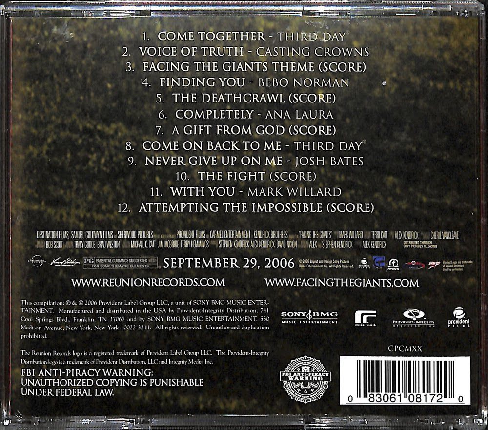 Facing the Giants Soundtrack (CD)