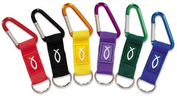 Nøglering »Fisk« med karabinhage