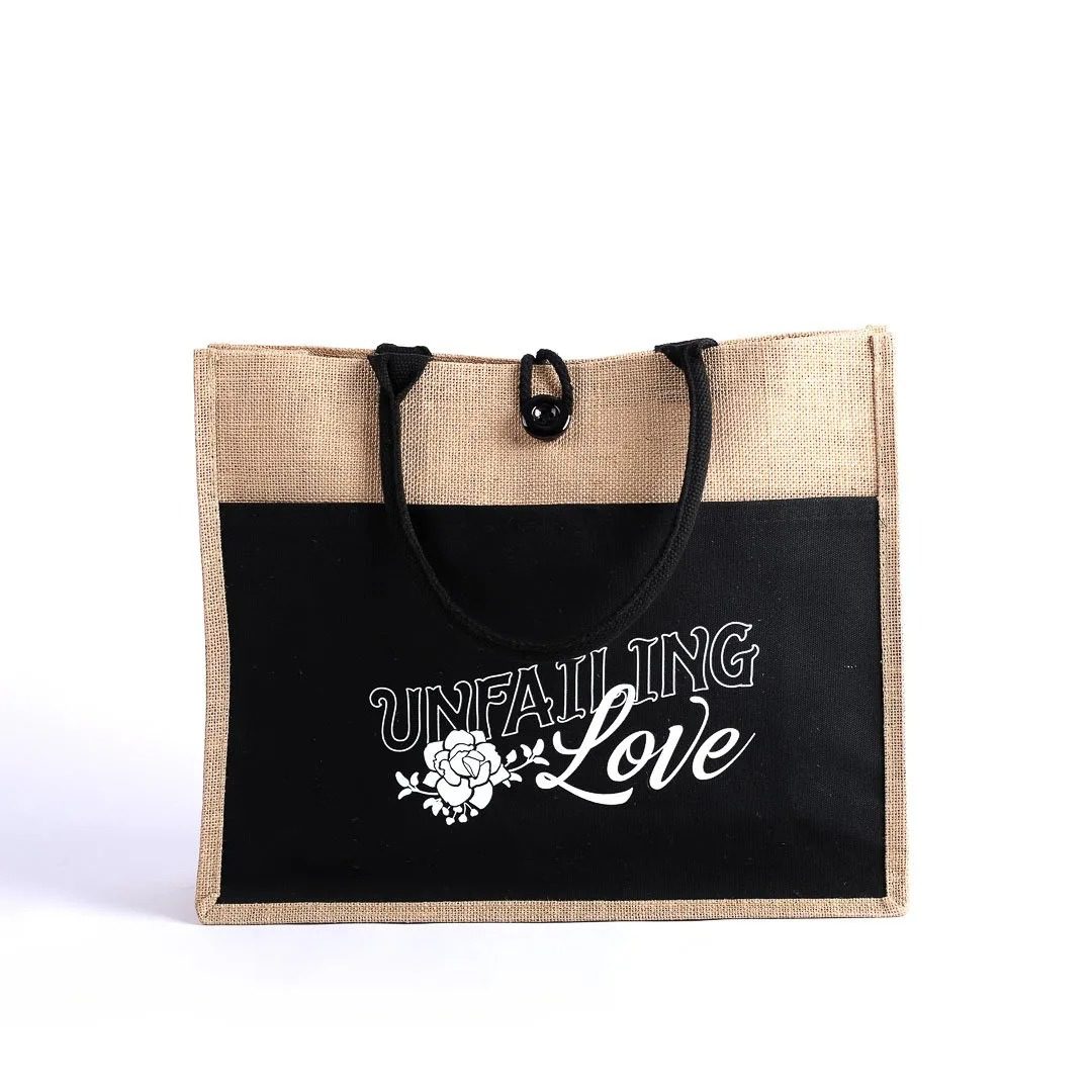 Jute Tote Bag – Unfailing Love