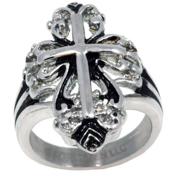 Vintage Cross Ring - size 8