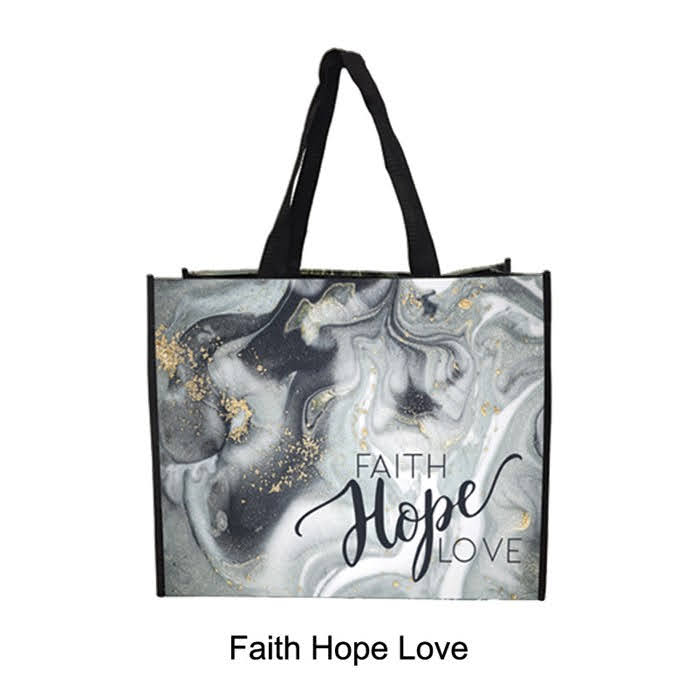 Large shopping bag - faith, hope, love