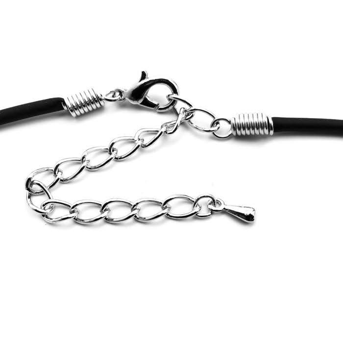 Rugged Nail Cross Necklace Rhodium Metal Finish