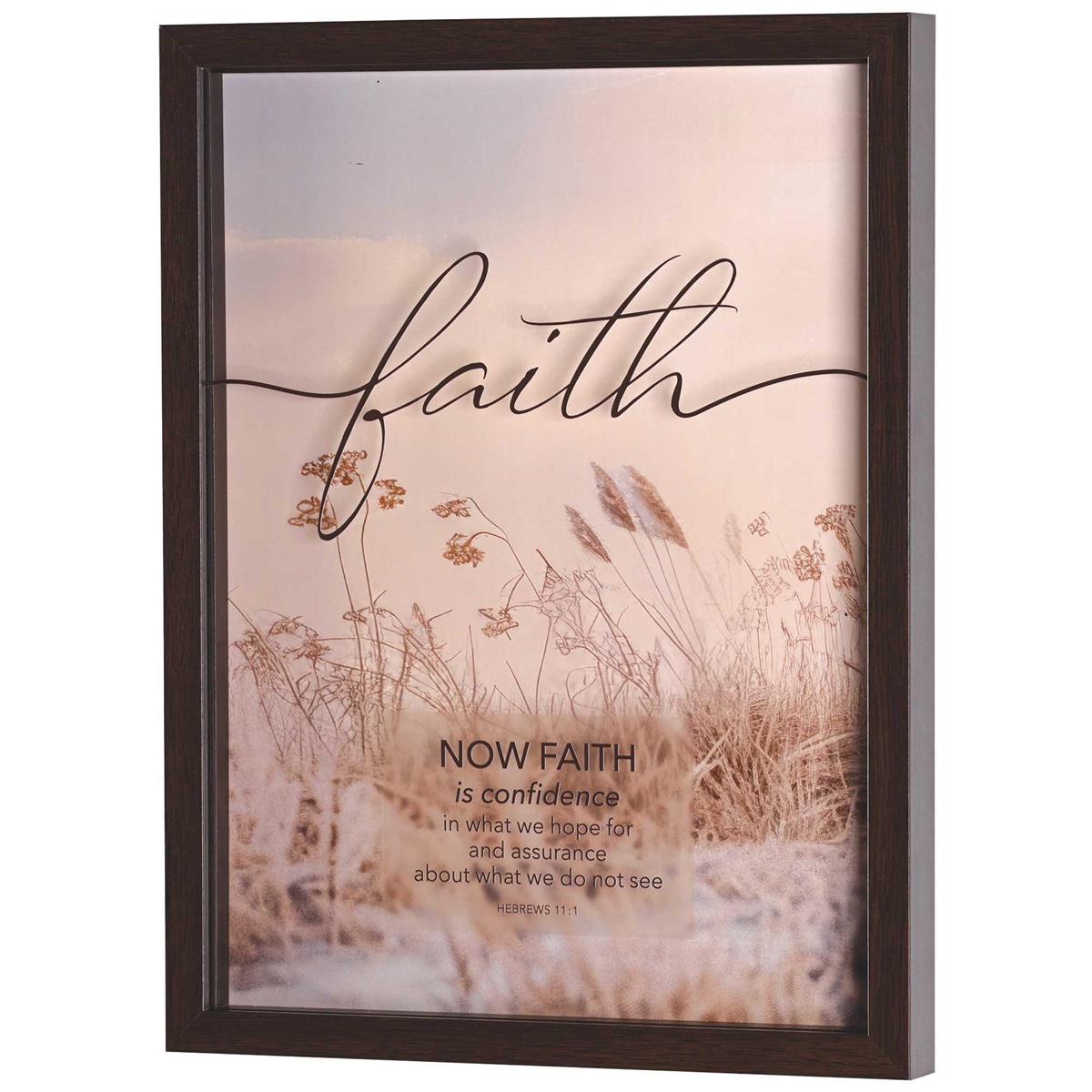 Framed Wall Art - Now Faith Is Confidence