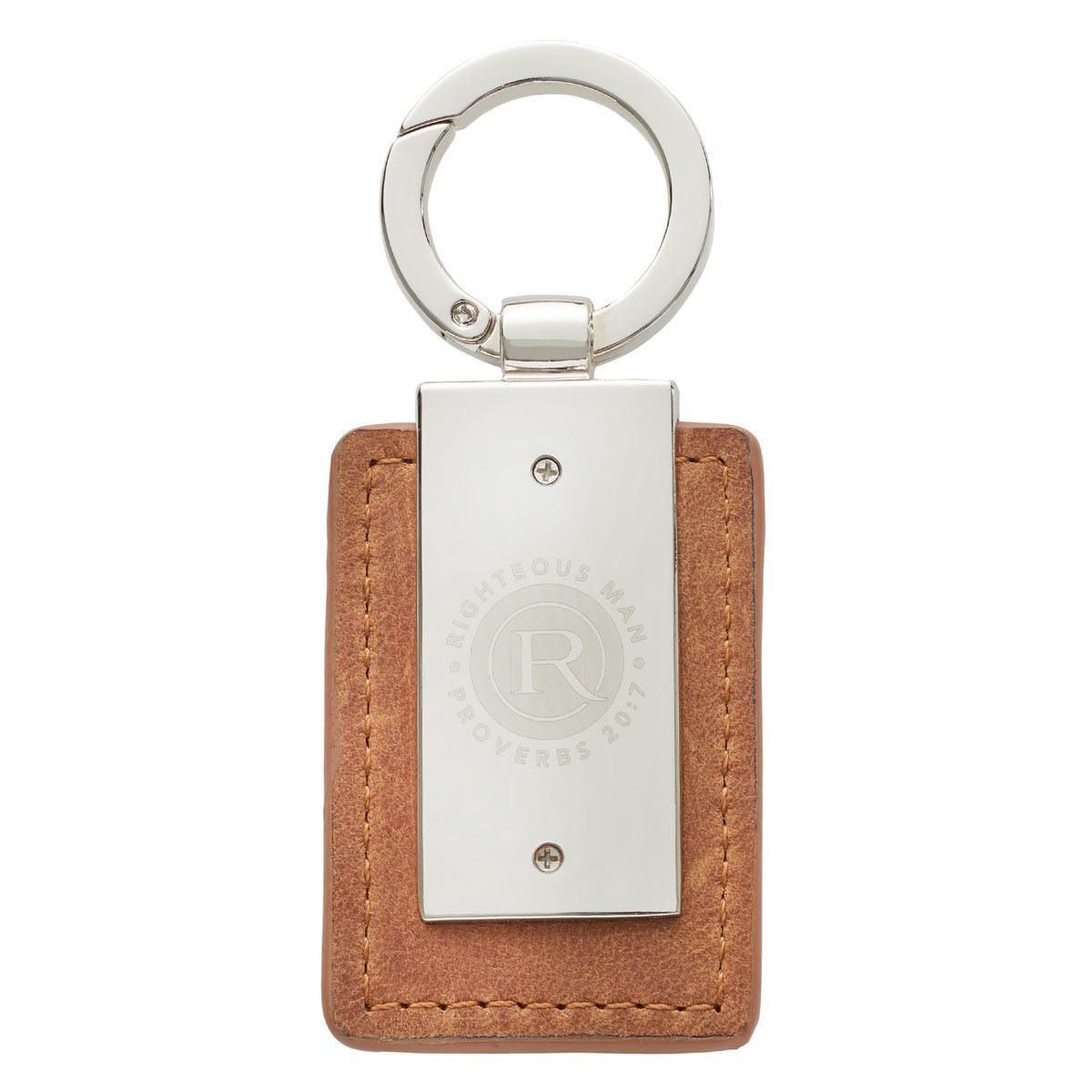 Key Ring in Tin - Righteous Man  - Proverbs 20:7